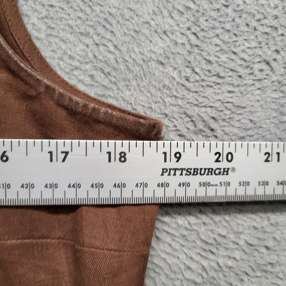 Carole Little Women Dress 10 Brown Linen Shift Sleeveless Embroidered Beaded - Picture 5 of 8